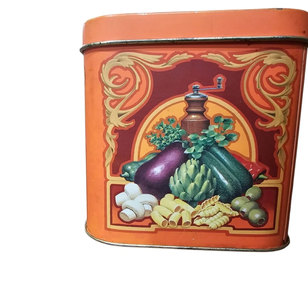 Vuntage Ragu Orange Recipe Tin‎ Box